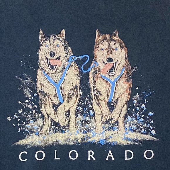 Vintage graphic Brandy Melville Colorado Husky Dogs graphic tee - Picture 6 of 8